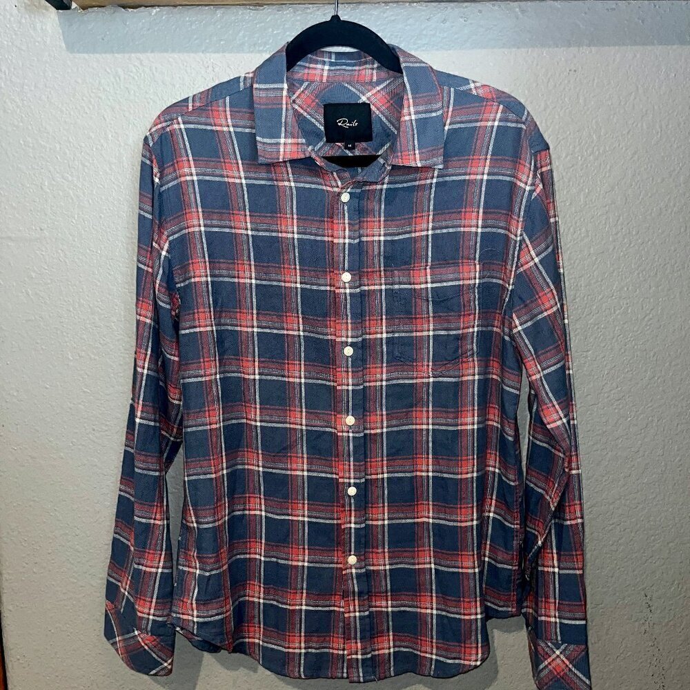RAILS Wyatt Men's Valencia Sun Plaid Button Down Long Sleeve Shirt -EUC - M